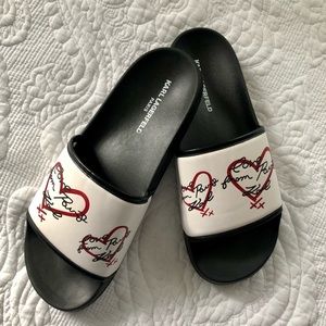 Karl Lagerfeld Love from Paris Ziva White Slides